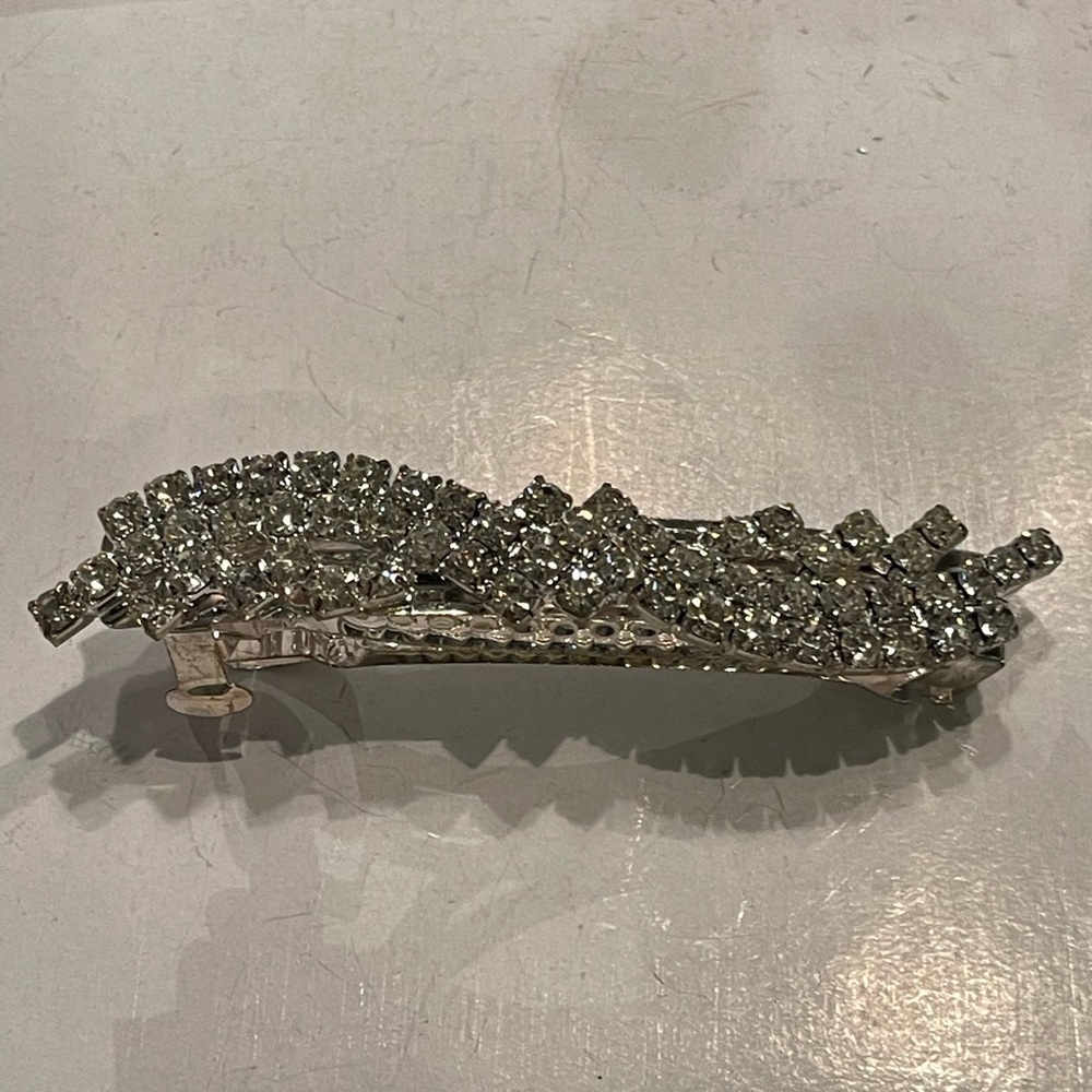 Crystal Rhinestone Wedding Prom Cocktail Party Hair Bar Barette 4”